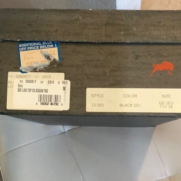 Brusque Black Leather Sneakers SZ 7.5 - Picture 6 of 6